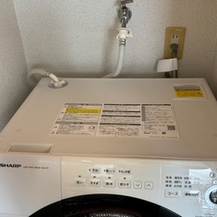 【SHARP ドラム式洗濯機】ES-S7F-WRの画像