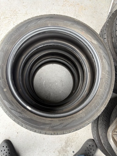 ヨコハマ　ブルーアース　165/55R15 中古タイヤ4本セット