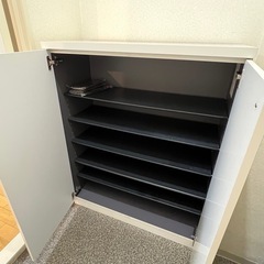 シューズボックス　下駄箱　収納家具　白ホワイトの画像