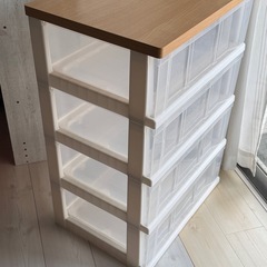 【中古】衣類収納   4段の画像