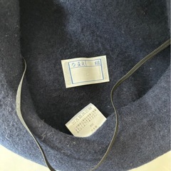 幼稚園　帽子　ベレー帽　通園　保育園　紺　美品の画像