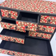 ★昭和レトロ★小箪笥　千代紙貼り　4段チェスト　小物入れの画像