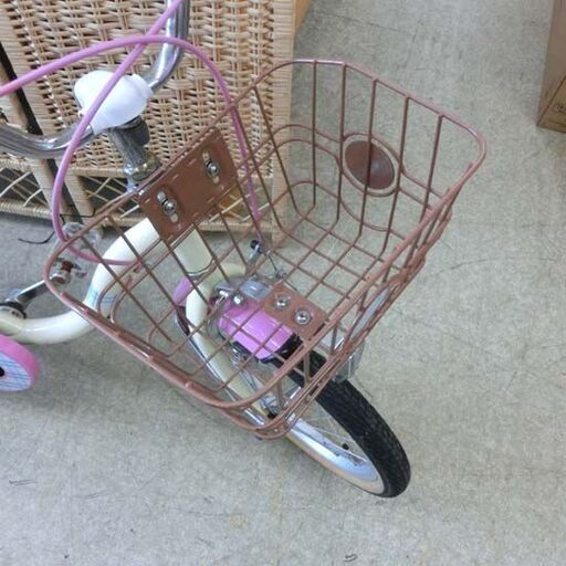 ジュニアサイクル 16インチ ピンク ベル付き かご付き ライト無し 自転車 子供用 子ども用 V181106300 札幌市 西野店