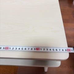 ローテーブル　収納付き　白の画像