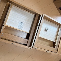 山善 タモ突板引出し付デスク 幅120cmの画像