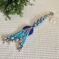 ナザールボンジュウ 壁掛け トルコ魔除け お守り ブルー青い目のモチーフ 壁飾りの画像