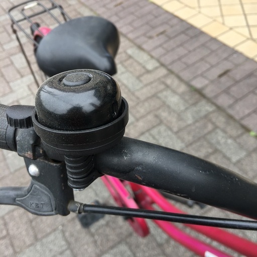 26インチ　自転車　シングルギア　ワインレッド