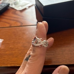 ピンキーリング　ジルコニア　❤️の色が違うデザインの画像