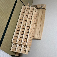 ひのきダブルベッド 天然木フレーム｜ダブルサイズ｜3/29引き取り の画像