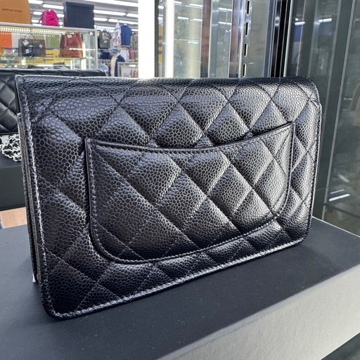☆ドリーム荒牧店☆CHANEL シャネル キャビアスキン チェーンウォレット ショルダー 財布 ブラック