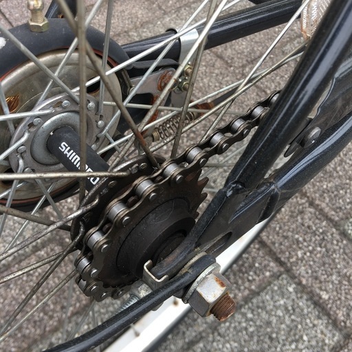 26インチ　自転車　シングルギア　ブラック