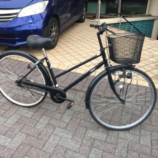 26インチ　自転車　シングルギア　ブラック
