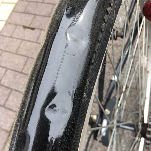 26インチ　自転車　シングルギア　ブラック