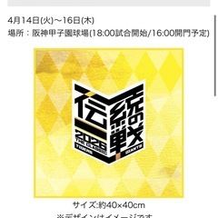 4/15 阪神VS巨人 レフト席 2連番の画像