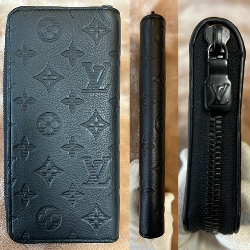 ルイヴィトンLOUIS VUITTON ルイ・ヴィトン ルイ・ビトン ルイビトンモノグラム アンプラント ジッピーウォレット黒色系