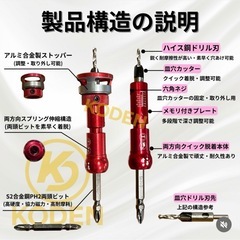 木工用皿取りビットセット（ワンタッチ インチ）［送料、手数料込み］の画像