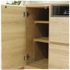 テレビ台　ハイボード　コンセント付き　ブラウンの画像