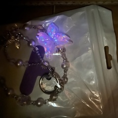 夜光蝶のストラップの画像