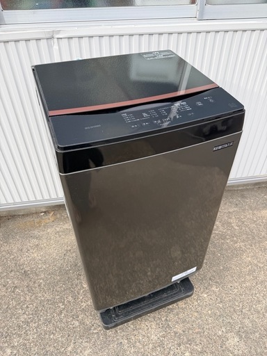 ○4156 洗濯機 アイリスオーヤマ 6kg ブラック 全自動洗濯機 IAW-T605BL 2023年製 家電 BLACK 黒 縦型