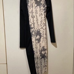 アシンメトリックデザイン ロングキャミワンピースの画像