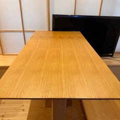 無印良品 リビングでもダイニングでもつかえるテーブル オークの画像