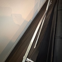 ２脚バルセロナチェア風シングルブラックフェイクレザーの画像