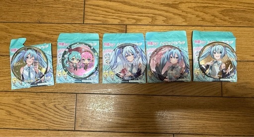初音ミク メタリック缶バッジ ローソン 5個セット