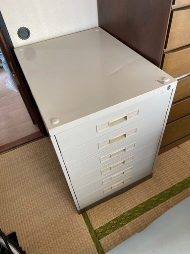 スチール製 6段 書類収納棚 整理棚 保管庫 レターケース トレースペーパー 収納庫 中古品  