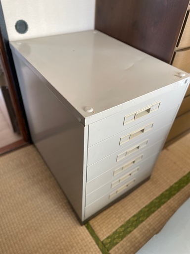 スチール製 6段 書類収納棚 整理棚 保管庫 レターケース トレースペーパー 収納庫 中古品  
