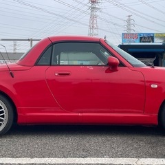 【千葉発】コペン L880K 電動オープン アクティブトップ 赤 軽オープンの画像