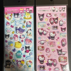 シール 定価でお譲り サンリオ  ジェル　　ラメ入り樹脂もりシールの画像