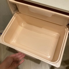 ニトリ カラーボックス＆ピンクケース＆専用リールの画像