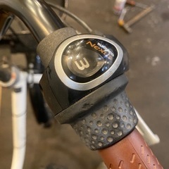 【リアカゴ付き】20インチ　内装3段　LEDオートライト　自転車　ホワイトの画像