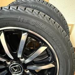 新品YOKOHAMAスタッドレス　ホンダ N-WGN純正ブラックポリッシュ ホイールSETの画像