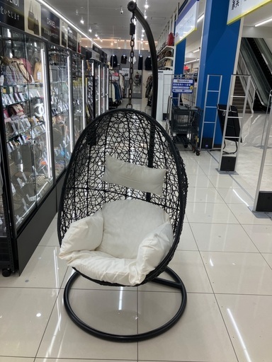 【トレファク足立扇店】ハンギングチェア　クッションヨゴレ　耐荷重150kg