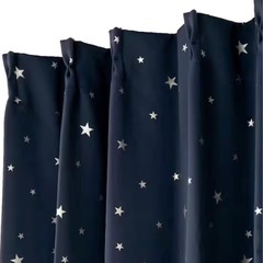 ニトリ　遮光1級カーテン(ステラ ブルー)の画像