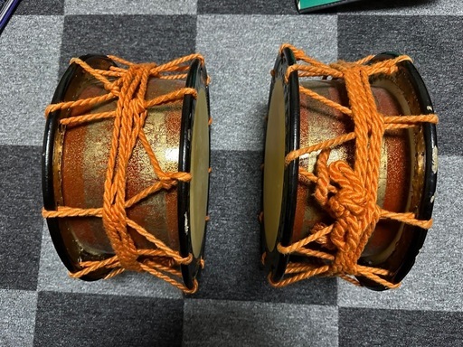 中古　囃子　太鼓　セット  和太鼓　直径34センチ