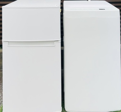 【値下げ】美品2020年製アマダナ冷凍冷蔵庫85L アマダナ洗濯機4.5.kgセット