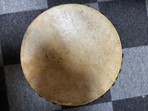 中古 囃子 木製 和太鼓 胴40cm 打面両方24.5cm 皮の破れなし