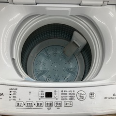 【安心の1年保証】AQUA アクア 5.0kg 全自動洗濯機 AQW-S50E3 2023年製の画像