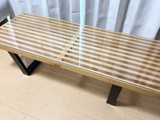 【ISTK様専用】【状態良好】ネルソンベンチ　リプロダクト　ガラス天板付き