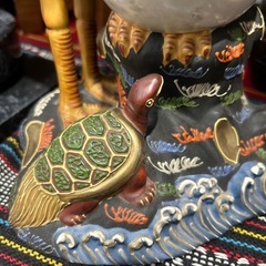 【ドリーム池田店♪ジモティ割対象】 鶴と亀 置物 縁起物  置物/30099の画像