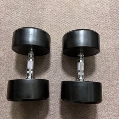 【成約済】30kg固定式ラバーダンベル2本セットの画像