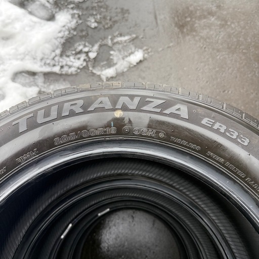 【お話し中】ブリヂストンサマータイヤ4本セット　TURANZA ER33 205/60R16