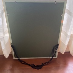 和風 水墨画風 額入りアート 藤の花 インテリア用の画像