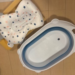 新生児　折りたたみバス　クッション　マット付きの画像