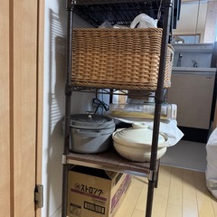 キッチン棚、ニトリ、電子レンジ台　　　　の画像