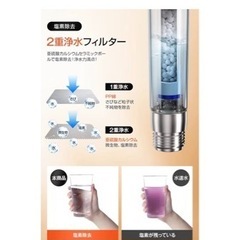 【新品】シャワーヘッド 塩素除去 マイクロバブル 3段階モード フィルター付きの画像