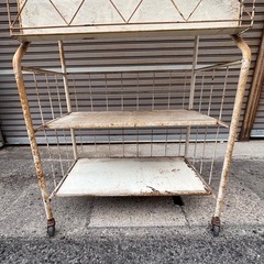 スチールラック 本棚  レトロ 【サイズ】横80奥行き45高さ129cmの画像