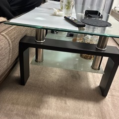 特別価格•大きいサイズ【おっしゃれなガラステーブル】の画像